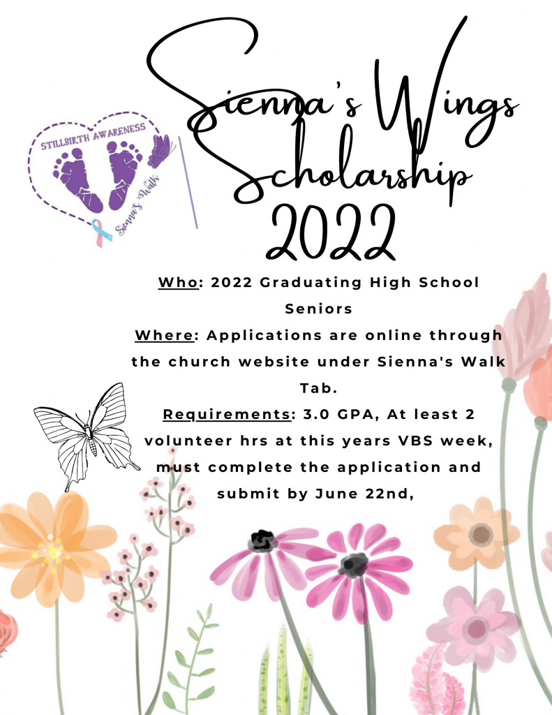 Sienna's Wings Scholarship flyer 2022 (1)